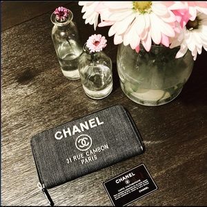 Chanel Wallet Deauville Denim Zippy